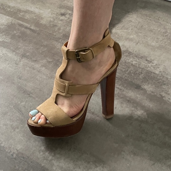 Ralph Lauren Collection suede high heel sandals size 8 - Picture 16 of 16